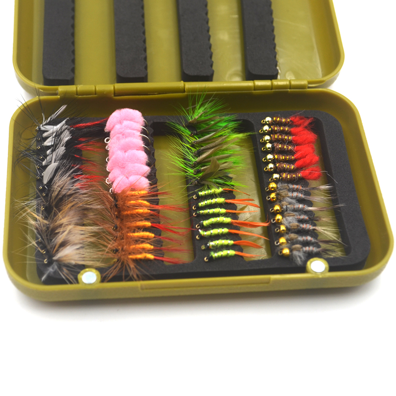MNFT 1 Set (40/56PCS) Assorted Fly Flies Lure Artificial Imitation Insects Style Fishing Fies Dry/Wet Nymph Bait In Box - Image 4