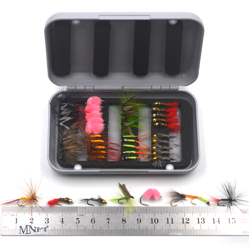 MNFT 1 Set (40/56PCS) Assorted Fly Flies Lure Artificial Imitation Insects Style Fishing Fies Dry/Wet Nymph Bait In Box - Image 3