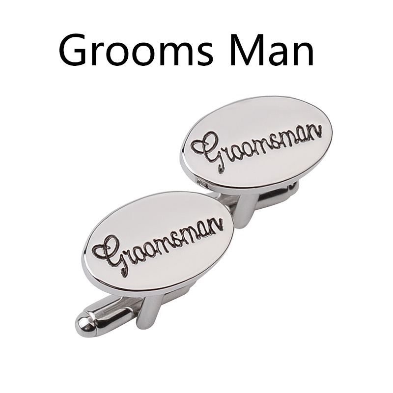 New wedding role letter cufflinks personality name groom men, friends ...