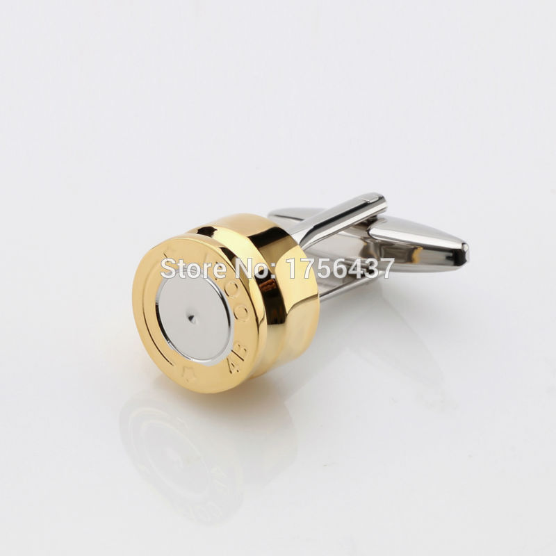 Lepton Bullet Cufflinks for Mens Gold Color Bullet Design Cuff links Men Wedding Groom Shirt Cuffs Cufflink Relojes gemelos - Image 5