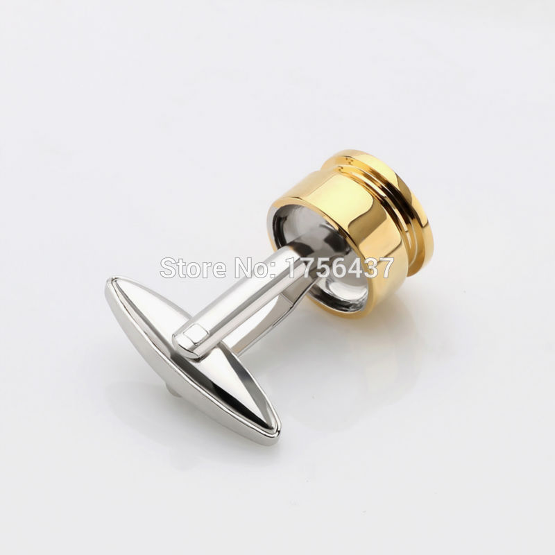 Lepton Bullet Cufflinks for Mens Gold Color Bullet Design Cuff links Men Wedding Groom Shirt Cuffs Cufflink Relojes gemelos - Image 4