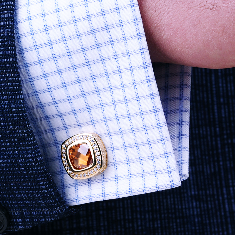 KFLK Jewelry shirt cufflinks for mens Gift Brand cuff buttons Crystal cuff link gold High Quality abotoaduras Free Shipping - Image 3