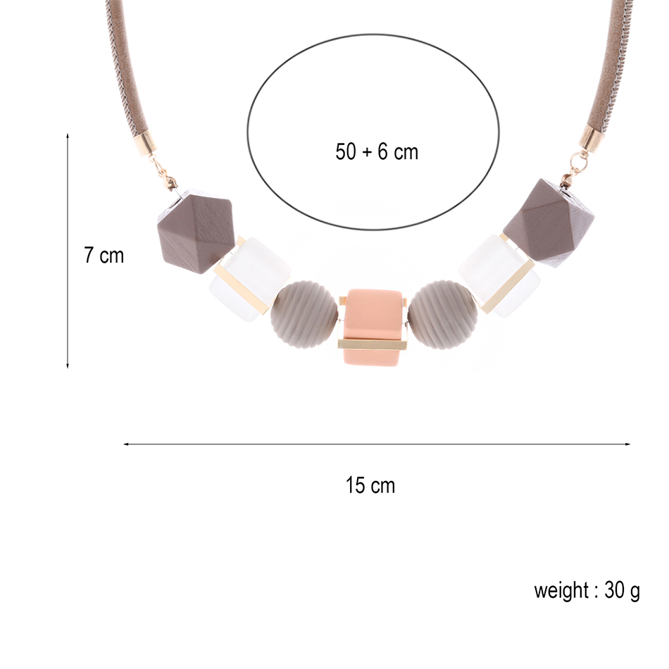 Match-Right Women Necklace Statement Necklaces & Pendants Wood Beads Necklace For Women Jewelry MX012 - Image 5