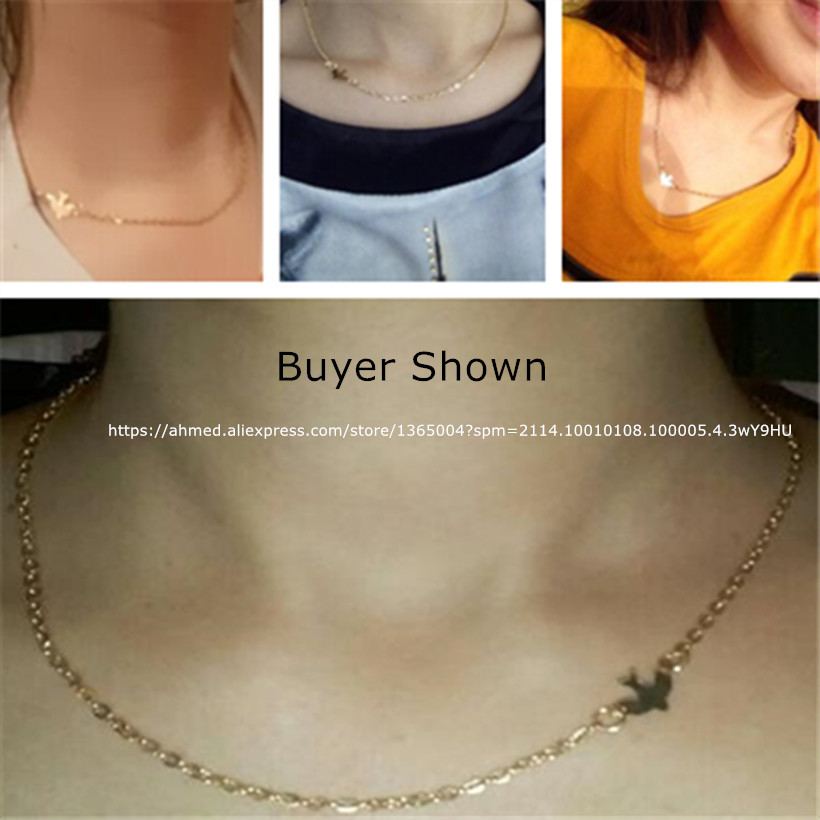 Ahmed Jewelry Simple Alloy Birds Necklace Clavicle Chains Charm Womens Fashion Jewelry Colar Maxi Necklace For Women Hot - Image 6