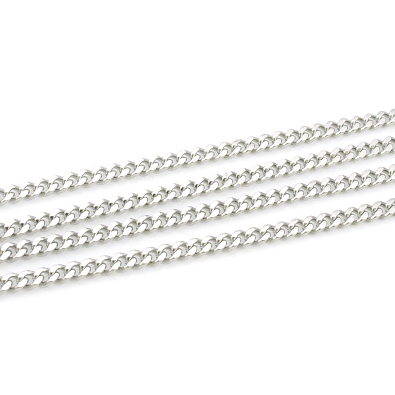 ATGO Free shipping, (40-70cm) to choose, 3mm wide,Chain Necklace, 316L Stainless Steel Necklace Men, wholesale accessories BN001 - Image 4