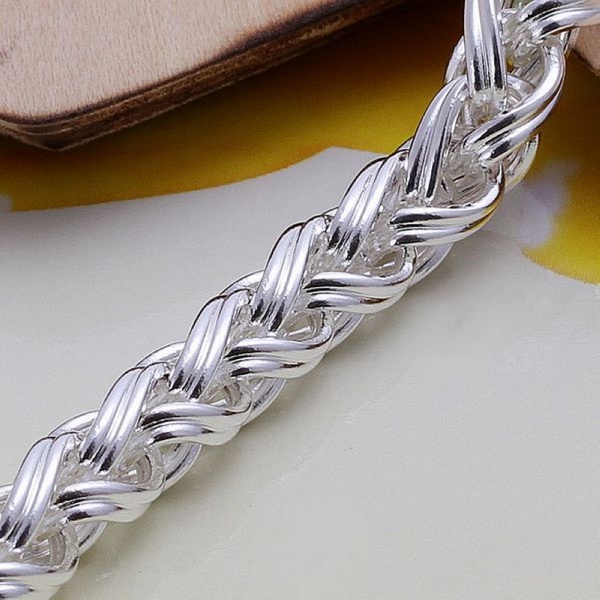 Creative twist circle chain women men silver plated bracelets new listings high -quality fashion jewelry Christmas gifts - Image 4