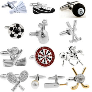 Free shipping Men’s Cufflinks Wholesale Sport Series Rugby Golf Football Tennis Design Fashion Cuff Links For Men Copper Quality