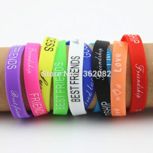 10pcs letters Print Silicon Bracelet Mixed colors 12mm wide Rubber wristbands for men women’s jewelry MB193