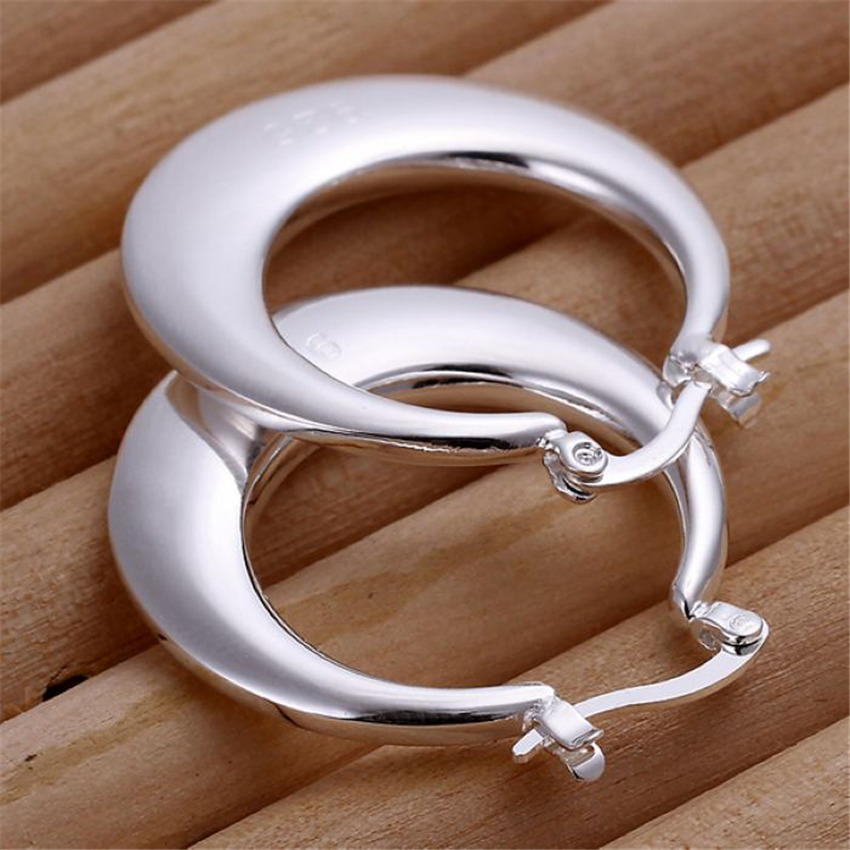 Beautiful crescent silver plated earrings hot sell fashion jewelry women lady cute nice beautiful ladies favorite fashion wild - Image 2