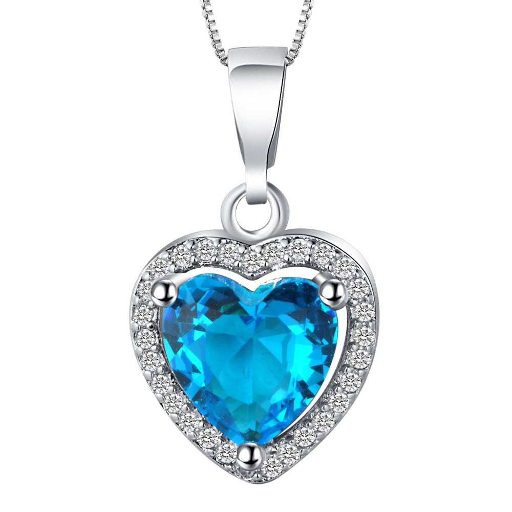 Top quality Girl Women Accessories Bridal Silver Color Crystal Heart Necklace Earrings jewelry Sets Wholesale Fashion Jewellery - Image 6