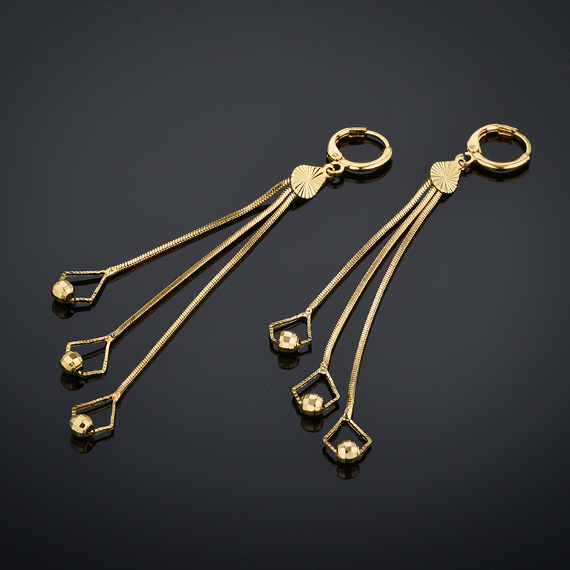 Long Drop Earrings For Women Wholesale Bridal Dangle Earrings Gold Color Kpop Tassel Earrings Drop Jewelry EH334 Oorbellen - Image 5