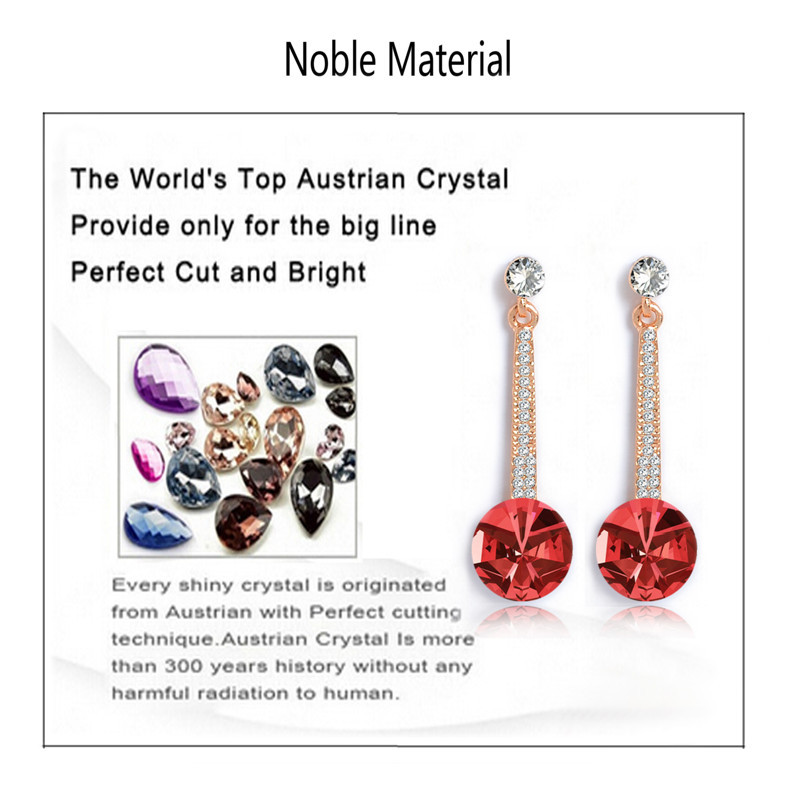 ZOSHI Trendy Red Crystal Jewelry Sets For Women Engagement Gold COLOR necklaces & pendants Earrings Wholesale Bridal Jewelry - Image 5