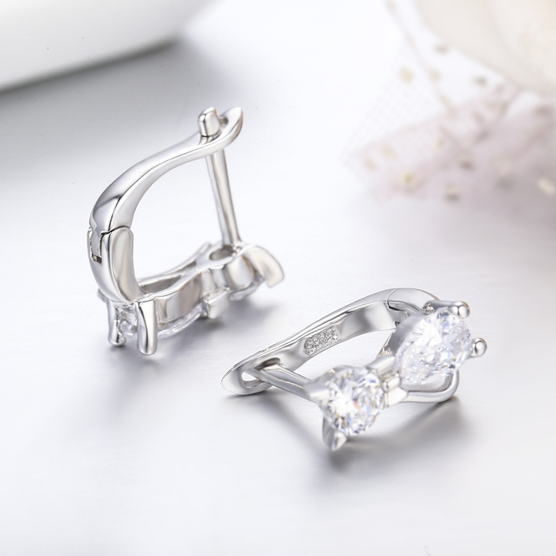 Cute Kitty Kitten Cat CZ 925 Sterling Silver Gatos Small Loop Huggies U Hoop Earrings For Kids Baby Girls Children Jewelry Aros - Image 5