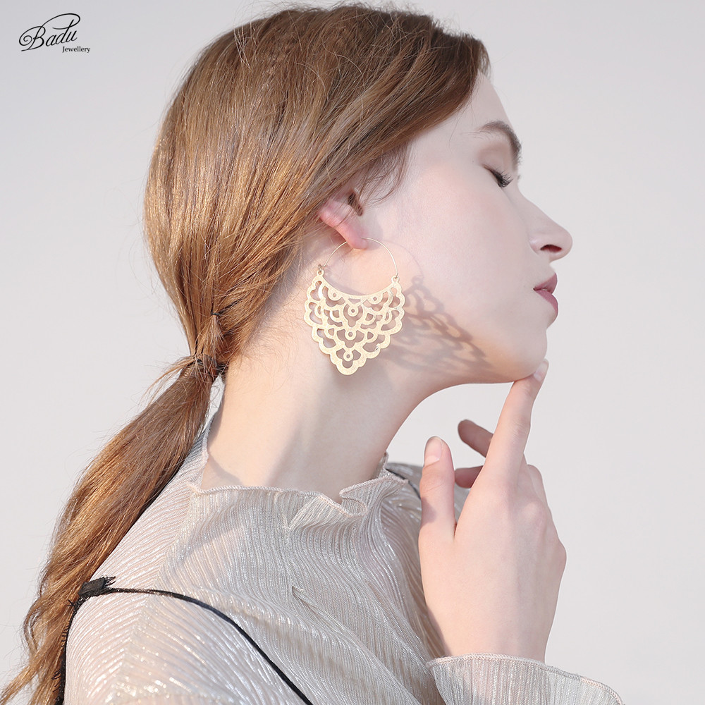 Badu Vintage Hoop Earring Women Totem Retro Religion Big Statement Earring Unique Fashion Punk Jewelry - Image 5