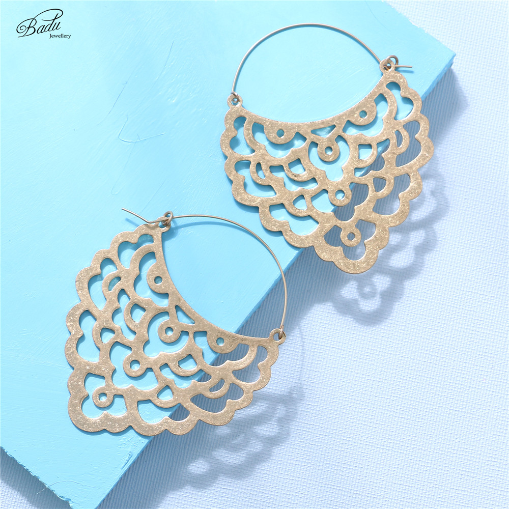 Badu Vintage Hoop Earring Women Totem Retro Religion Big Statement Earring Unique Fashion Punk Jewelry - Image 2
