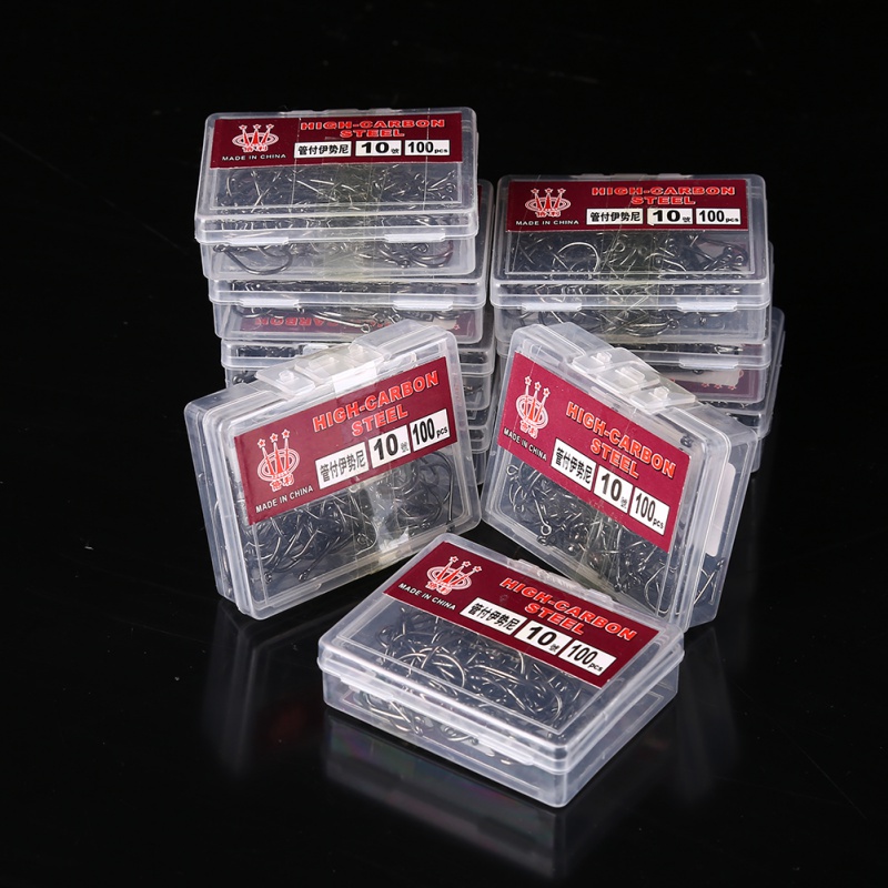 100 Pcs/Set High Carbon Steel Fishhooks barbed hook fishing equipment for Lake River Ocean Fishing - Image 2