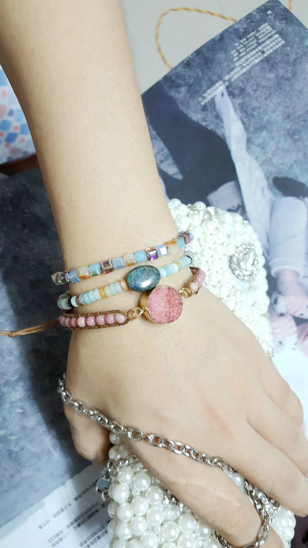 Classic Bling Crystal Bead Friendship Bracelet Coloful Cristal Adjustable Bracelet for women Beaded Bohemia OL Bracelet - Image 2