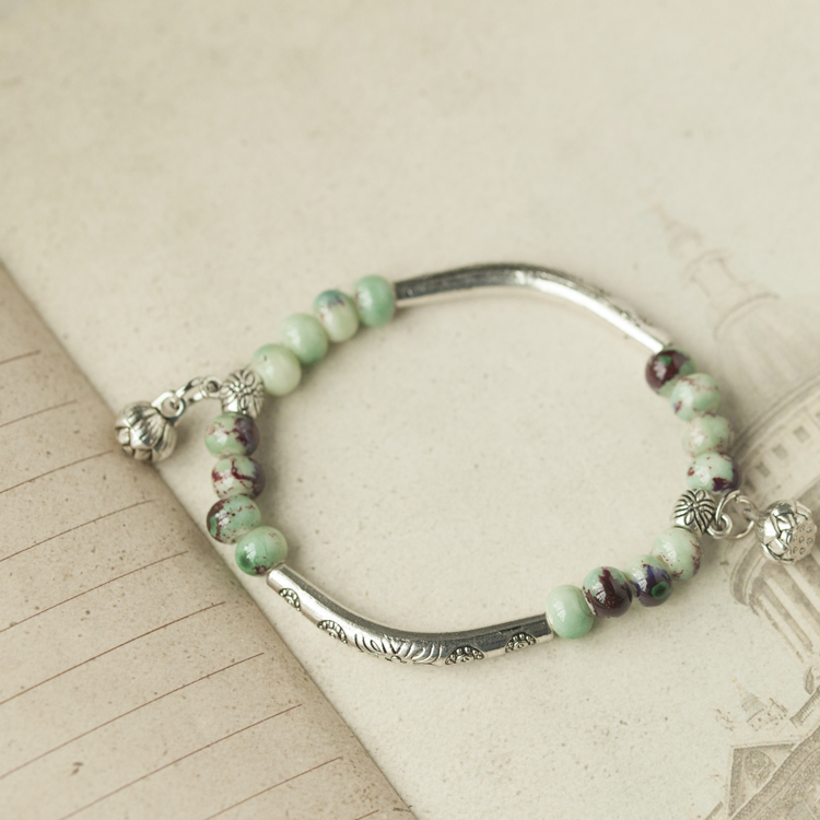 Women's Ceramic hand made DIY Bracelets Artware Retro bracelet for woman girl gift Fashion Jewelery wholesale 1555 - Image 5