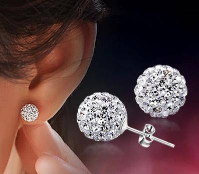 Lose money promotion wholesale 30% percent silver plated zircon crystal ladies`wedding earrings