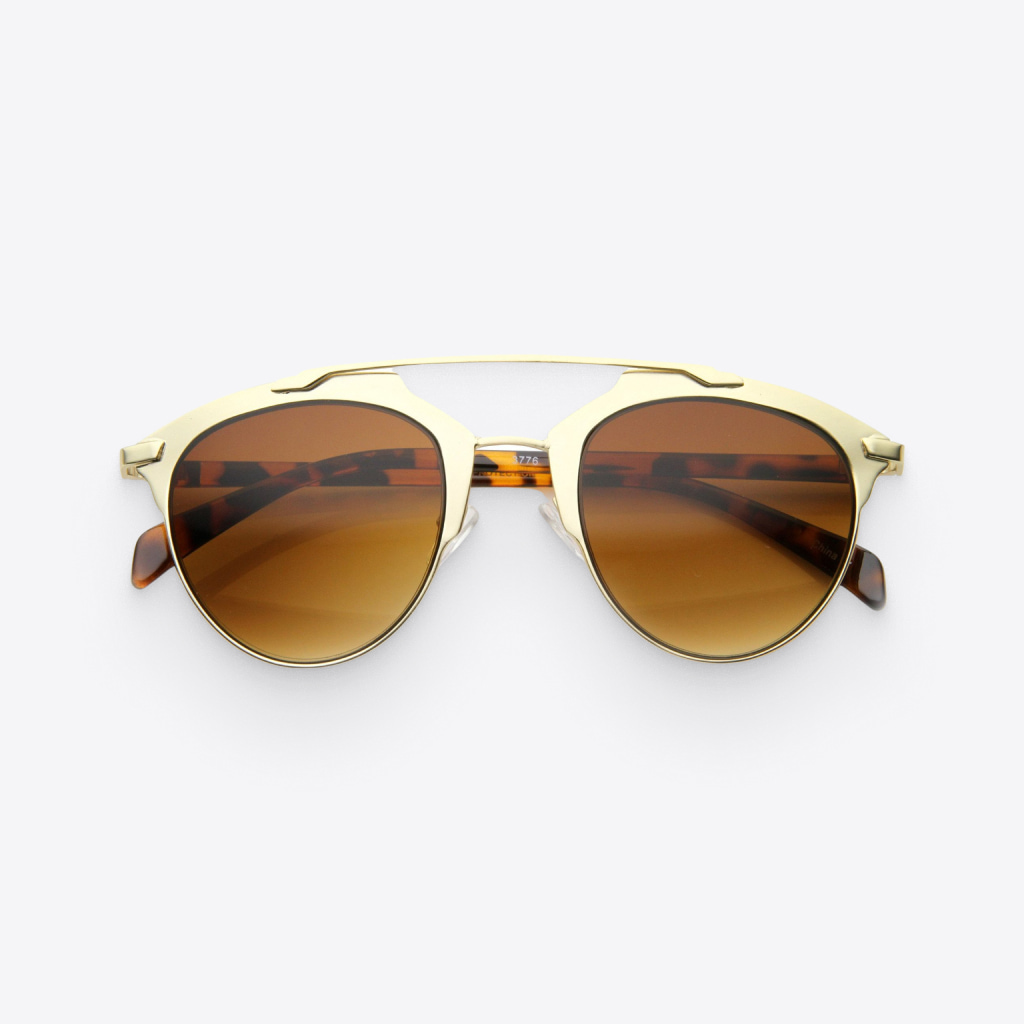Gold & Amber Women’s Panto Aviator Sunglasses